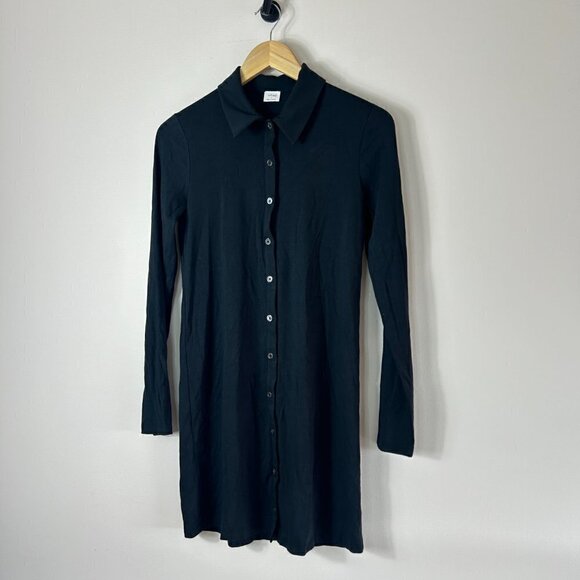 Aritzia Wilfed Cove Long Sleeve Mini Dress Black M - Picture 5 of 7